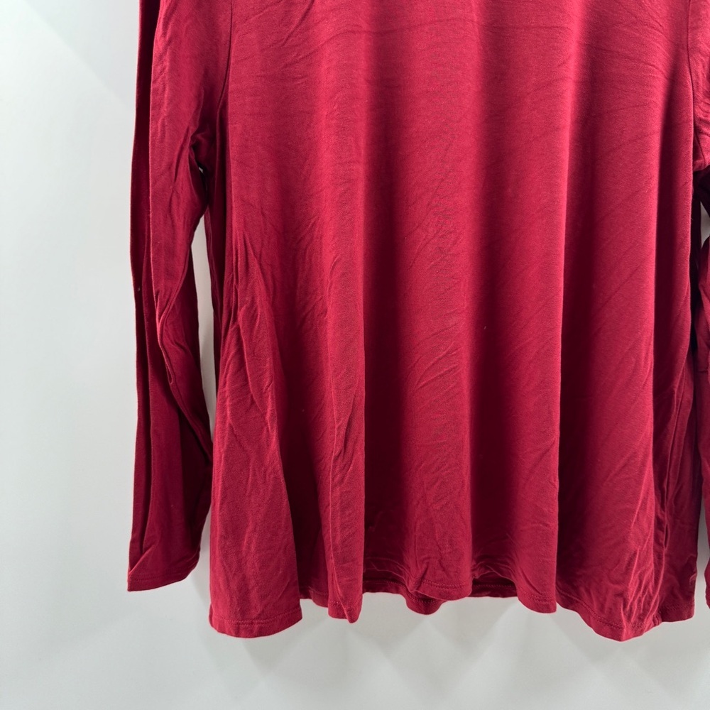 Old Navy Red Cotton Turtleneck Long Sleeve Top Size Large - Picture 3 of 8